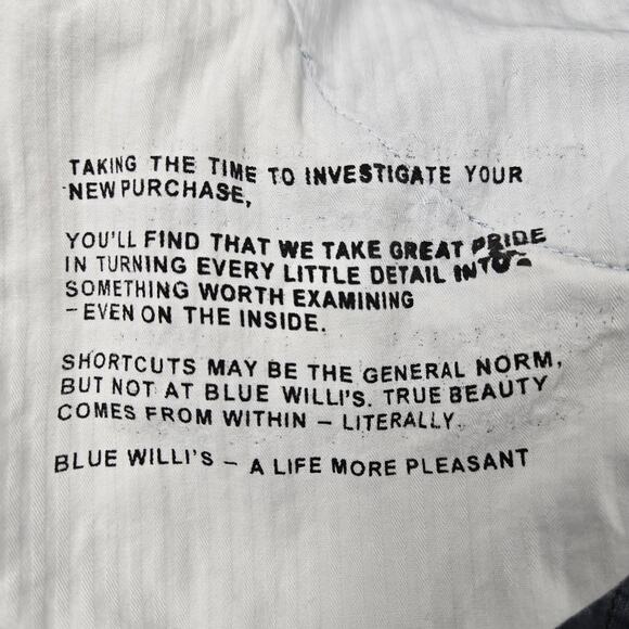 Blue Willi's Denim Skirt A Life More Pleasant Ice Blue Light Wash size 42 (12US) - Picture 12 of 13